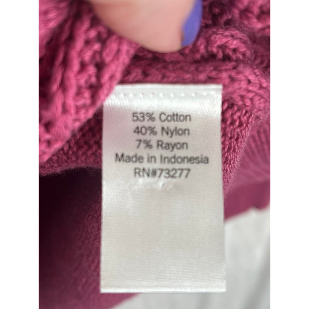 EUC Sonoma women's cable knit crew neck sweater in mauve, size XXL - Picture 3 of 10